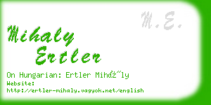 mihaly ertler business card